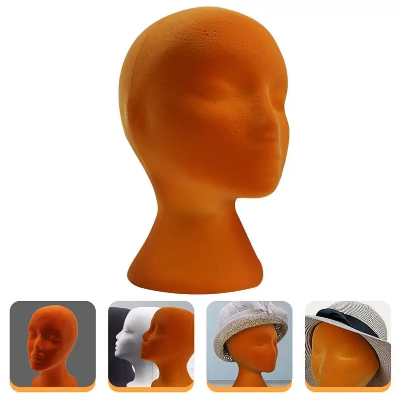 

Head Mannequin Stand Wig Display Model Manikin Holder Foam Hat Canvas Wigs Makeup Maniquins Styrofoam Practice Hair Block Heads