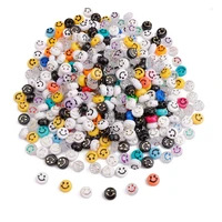 50100pcs 10mm multicolor acrylic smiley face beads diy handmade charms bracelet necklace summer accessories 2022 new wholesale