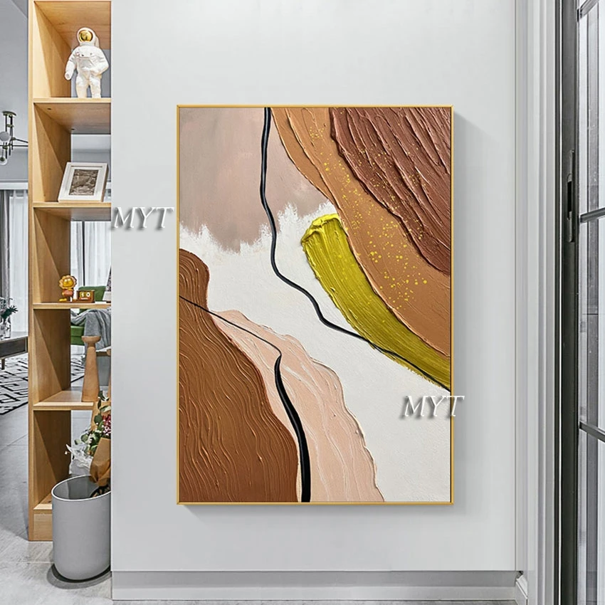 

Абстрактный настенный холст большого размера, рулон для картин, Современная Декоративная Настенная картина ручной работы, без рамки