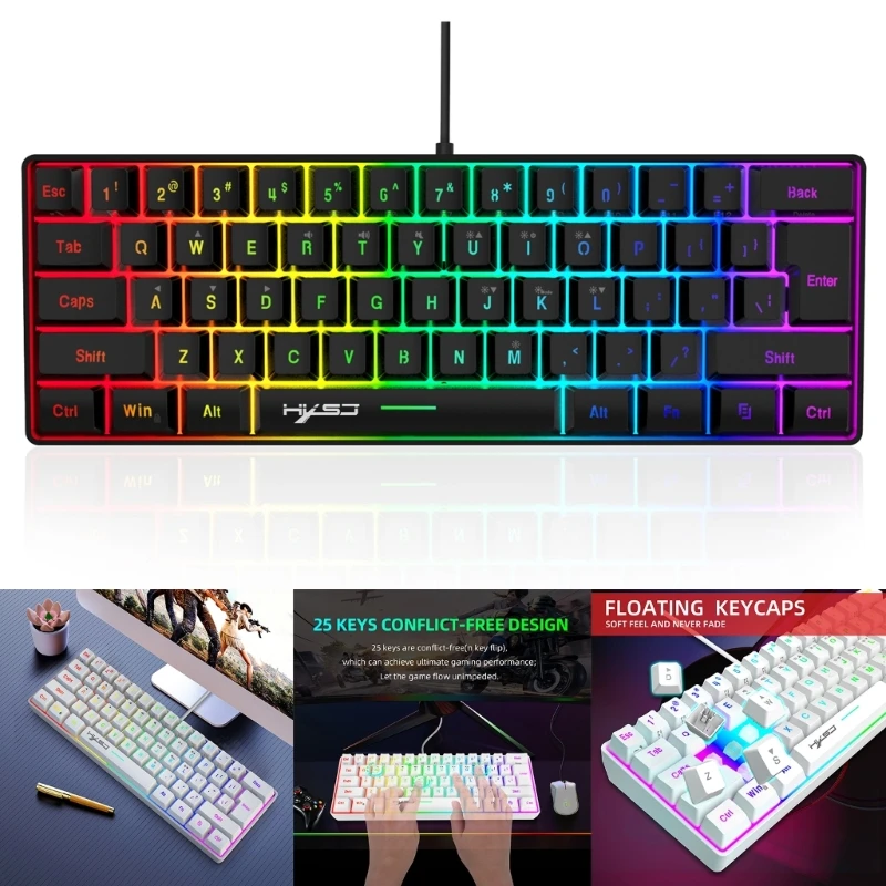 Игровая клавиатура RGB, удобная работа, специальная медиа-клавиатура