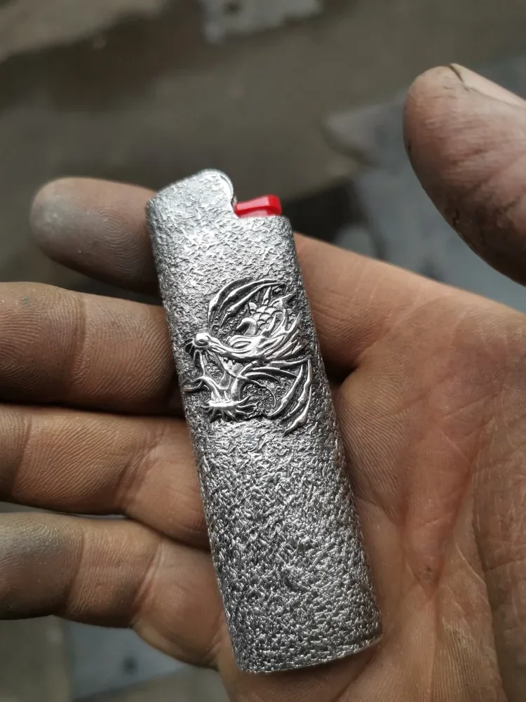 Новый 1 шт. S990 серебряный чехол для зажигалки ручной работы подходит Bic J3/J5