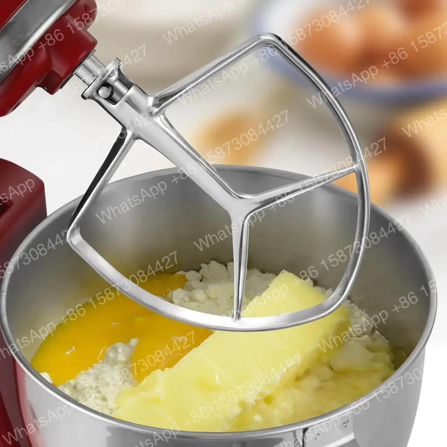 Фото Насадка-венчик из нержавеющей стали для миксера KitchenAid 7 кварт с подъемной чашей, запасная часть, замена крюка для теста, аналог KA7QCFB №4