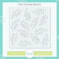 2022 newest hot sale scrapbook decorate craft embossing diy gift card handmade molds sweet n sassy fern fronds layering stencil