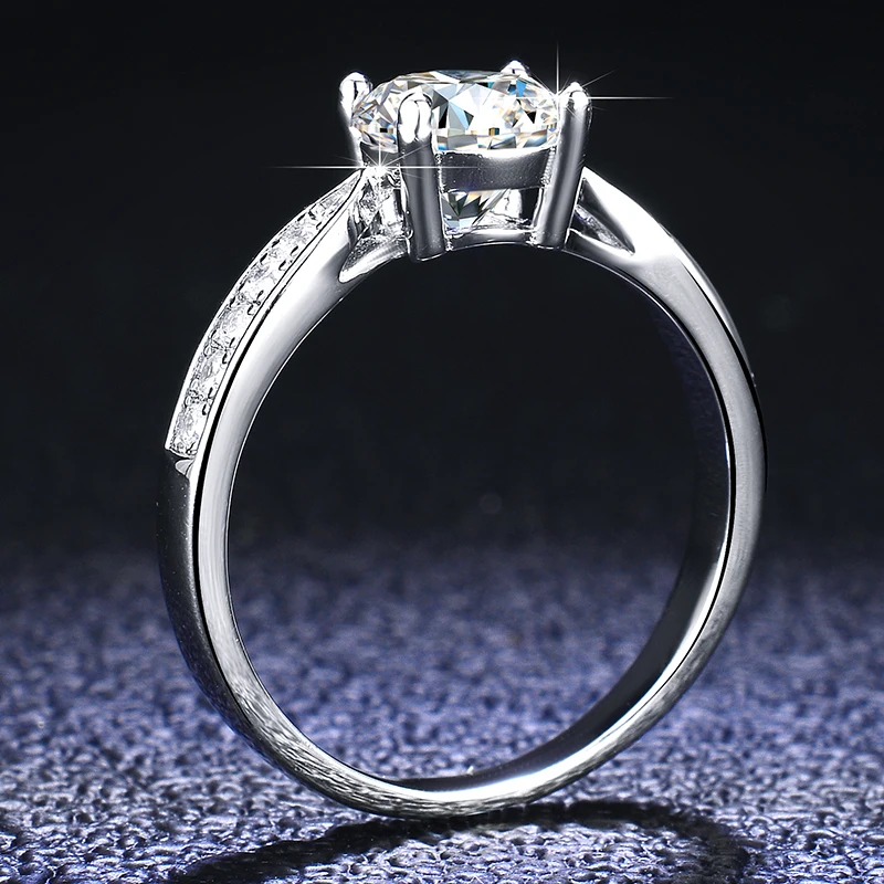

Классические кольца VVS из серебра 925 пробы с муассанитом D цвета, оригинальные сертифицированные Роскошные ювелирные изделия, очаровательные качественные роскошные кольца