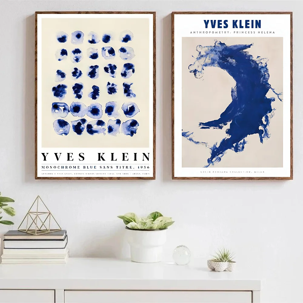 Yves Klein синяя выставочная галерея плакат наклейки художественные настенные