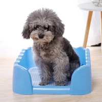 puppy three sided fence pee toilet mat poo pad portable dog potty training plastic sanitary tray wc with pillar pet accessories