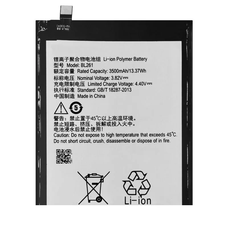 

3500mAh BL261 Replacement Battery For Lenovo Vibe K5 Note Lemon A7020a40 A7020a48 K52t38 K52e78 Mobile Phone Batteries + Tools