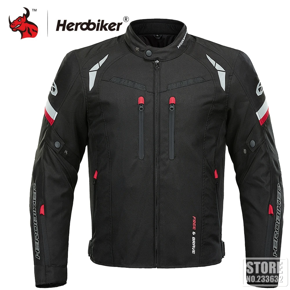 

HEROBIKER 4 Seasons Motorcycle Jacket Men Chaqueta Moto Motocross Jacket Windproof Motorcycle Racing Jacket With Remove Linner