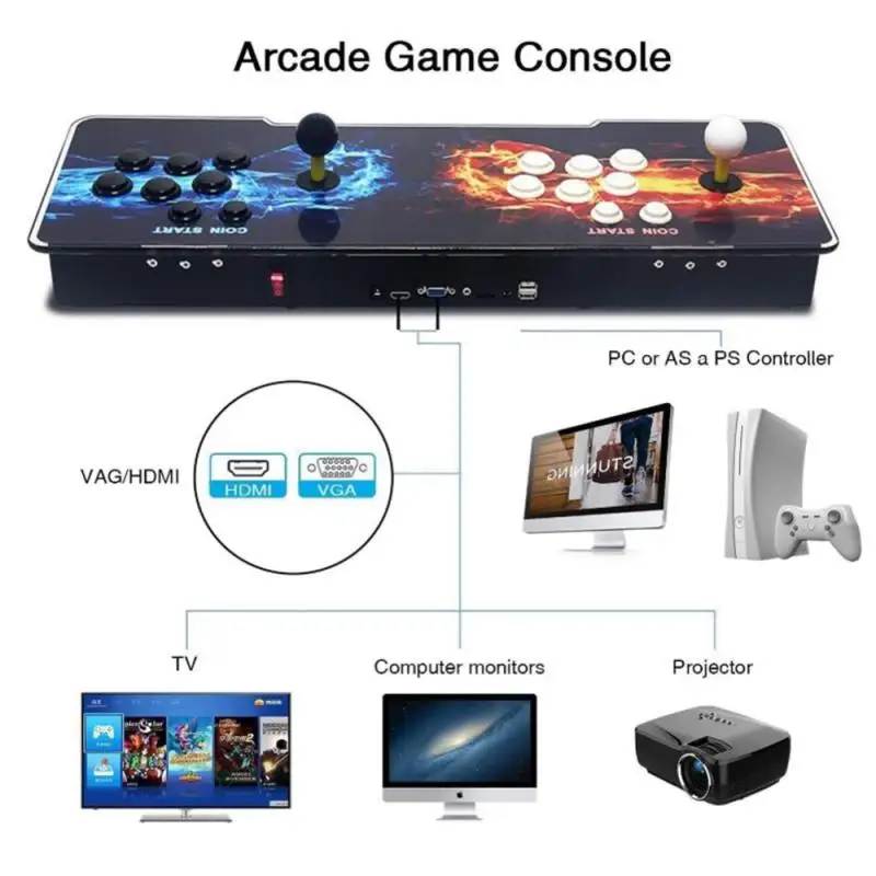 Игровая приставка H2A7 3188 аркадная консоль USB-джойстик кнопка управление 2 игроками