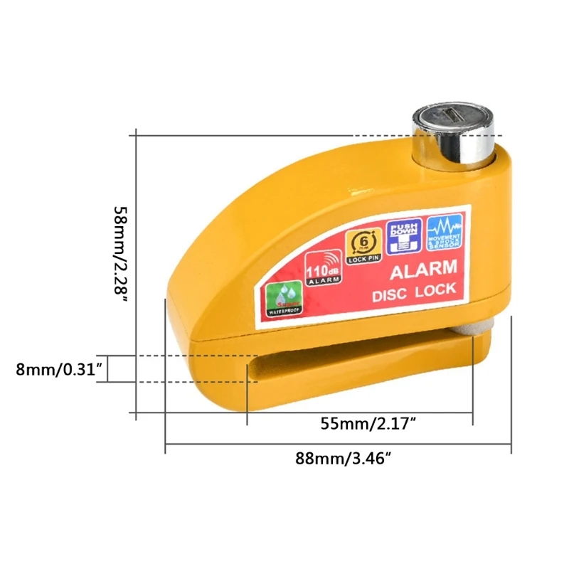 Комплект сигнализации для мотоцикла велосипедный замок с дисковым тормозом и