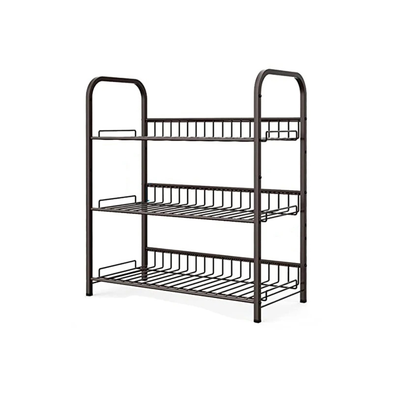 

3-Tier Adjustable Spice Rack, Expandable Countertop Seasoning Bottle Organizer For Cabinet,Bronze