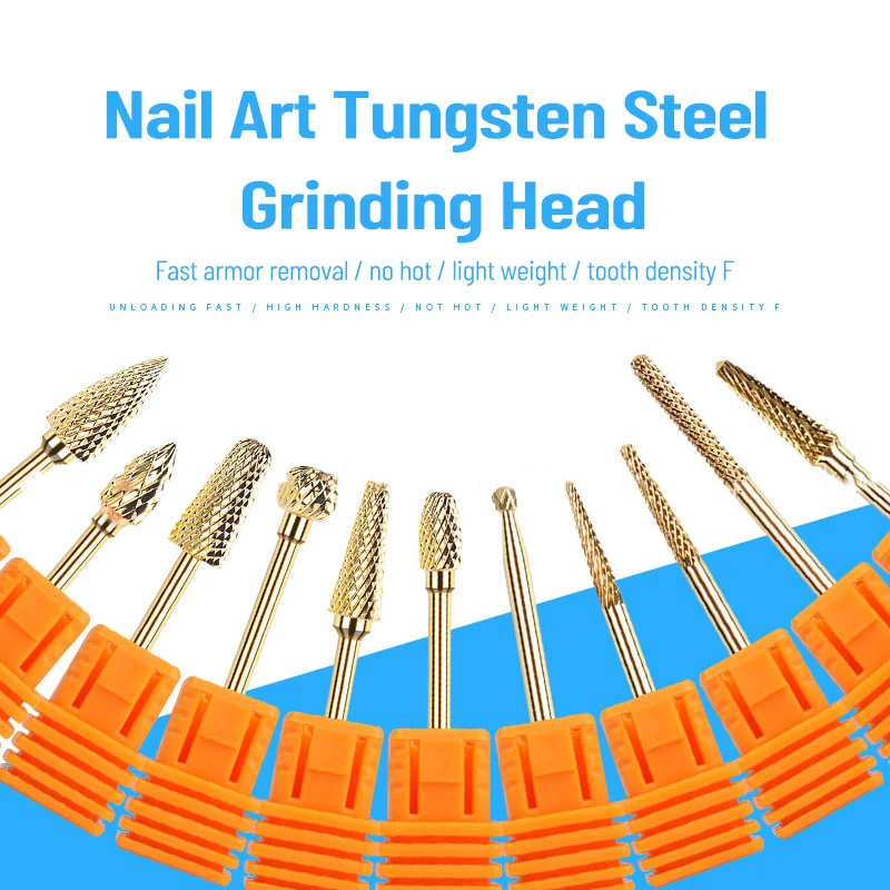 

Вольфрамовый стальной фреза для маникюра Сверла для ногтей электрические пилки для ногтей золотые сверла для ногтей Аксессуары сверла для ногтей