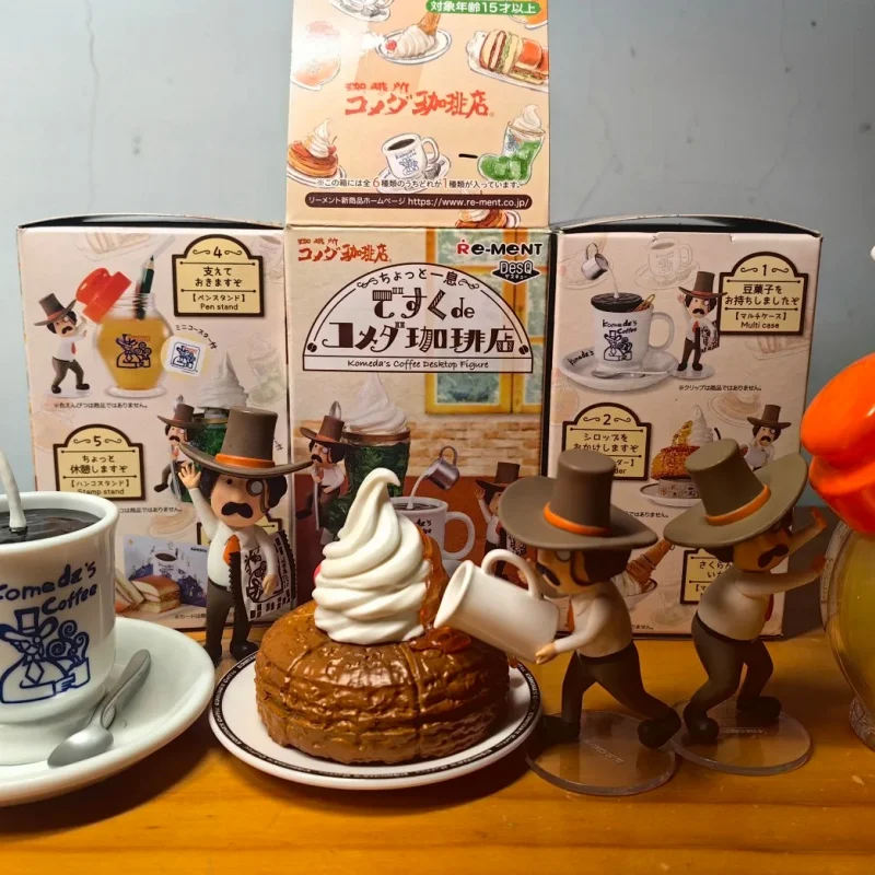 Фото Коллекционная миниатюрная фигурка-украшение Re-Ment Komeda Coffee Blind Box: Модель-диорама кофейни в микромасштабе для декора рабочего стола №1