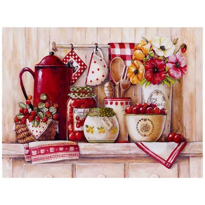 Акция! Алмазная живопись цветок фрукты квадратная круглая вышивка алмазная