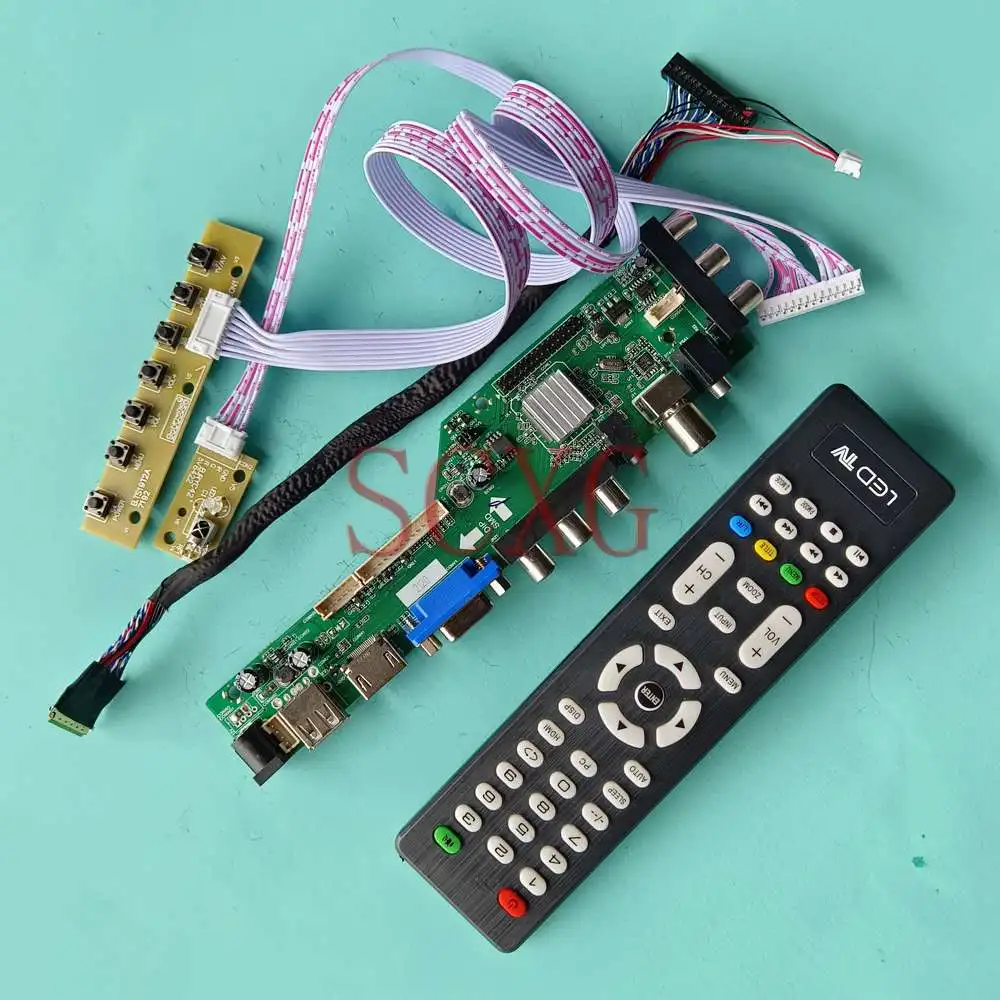 

Driver Control Board Kit For LTN156AT15-C01 LCD Screen 1366 768 15.6" 40 Pin LVDS VGA HDMI-Compatible USB AV Digital Signal DVB