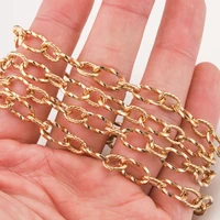 1m 7mm width spiral cable twist chain gold stainless steel roll nk 11 cuban chains fit jewelry necklace supplies diy wholesale