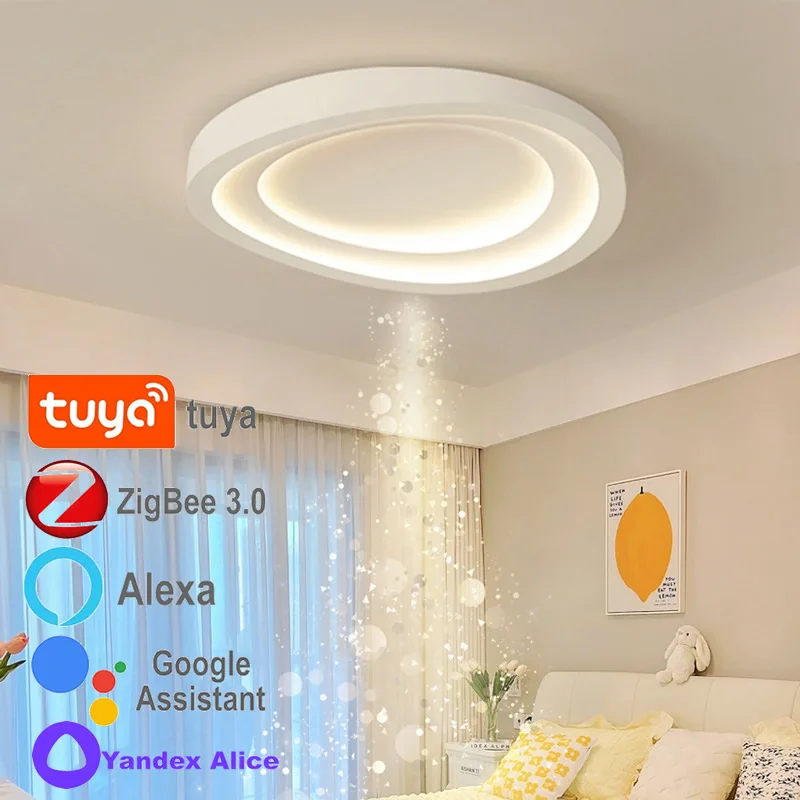 Светодиодный потолочный светильник лампа Zigbee Tuya в скандинавском стиле украшение