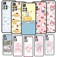cartoon girl sanrio love for xiaomi redmi note 11 10 10s 9t 9 9pro max 8t 8pro 7 6 pro 4x silicone soft black phone case cover