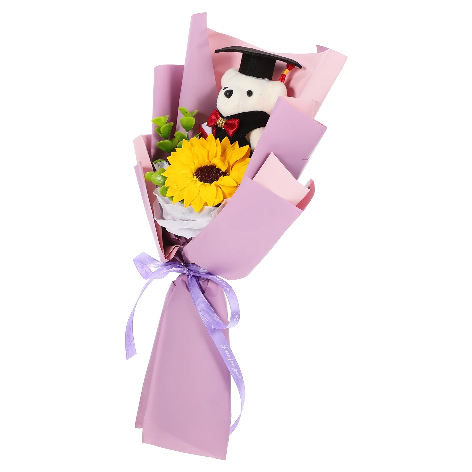 

Graduation Bouquet Decoration Grad Party Prop Graduation Bear Flower Bouquet