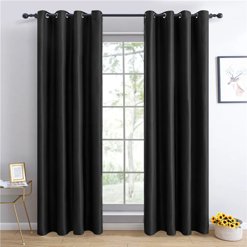 

Современные светонепроницаемые шторы для гостиной, спальни, кухни, окна, однотонные занавески, плотные жалюзи, занавески, готовые занавески...