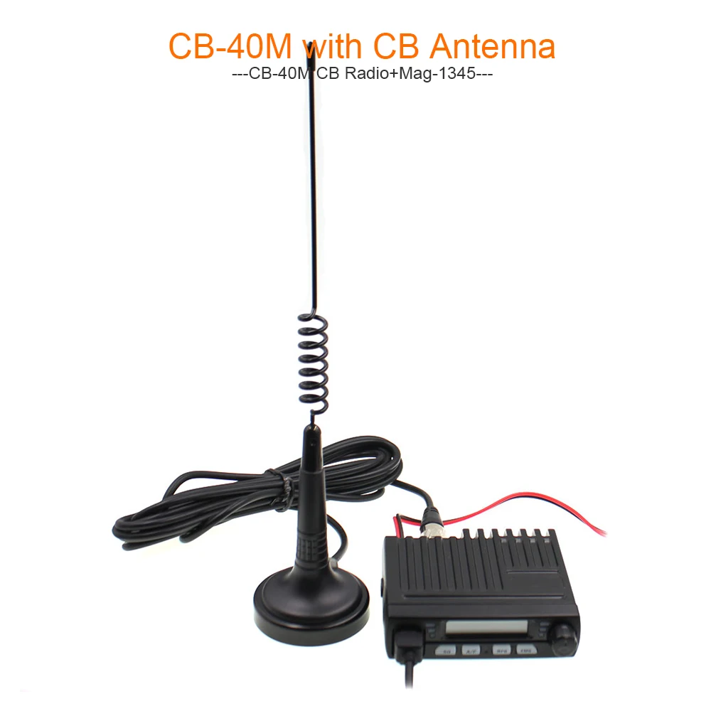 For CB-40MA/A-CB27 AR-925 MAG-1345 With 4 Meters Feeder Cable 27MHz High Gain PL259 Connector With 4M Cable Magnetic Antenna