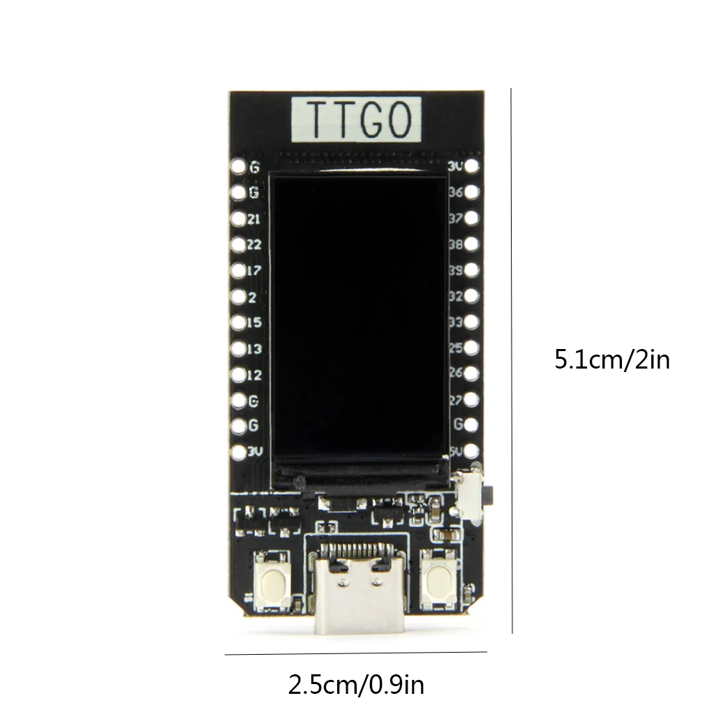 

Макетная плата модуля ESP32 с Wi-Fi и Bluetooth T-Display, 1,14 дюйма, плата управления ЖК-дисплеем