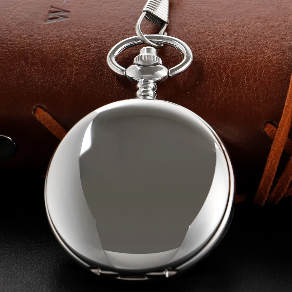 Fashionable Two Sided Reflective Mechanical Pocket Watch High Quality Unisex Necklace Timing Pendant Men's and Women's PJX001