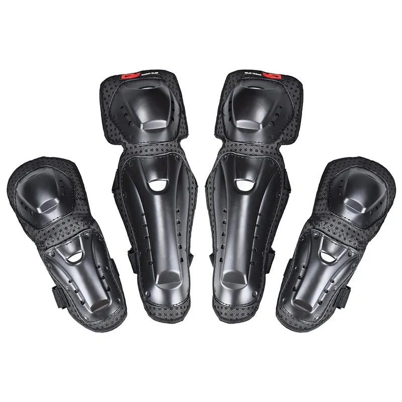 

4pcs/set Elbow Pads Knee Pads Outdoor Breathable Motocross Protection Gear Ski Snowboard Motorcycle Cycling Black Four Seasons