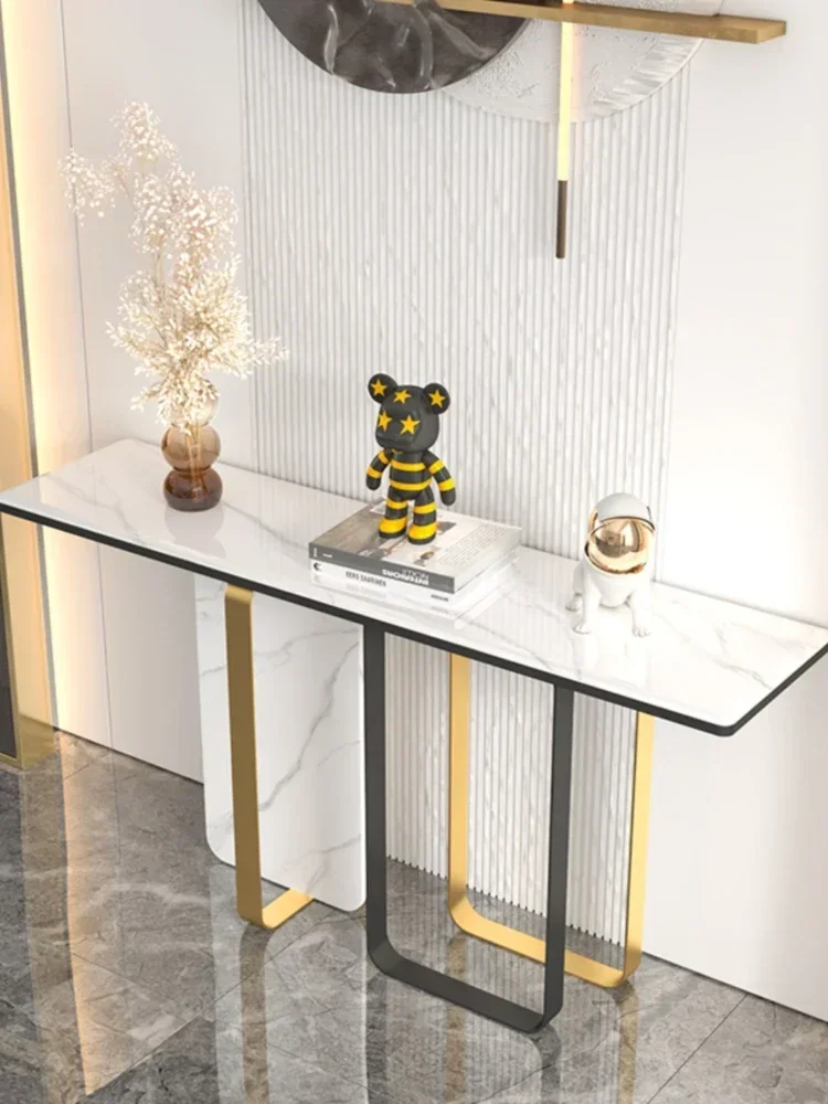 Мягкие роскошные мраморные каменные тарелки консольные столы гостиная вход шкаф