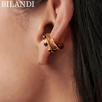 bilandi fashion jewelry 1 pc ear clip 2022 new trend high quality aaa black zircon earrings for women party gifts
