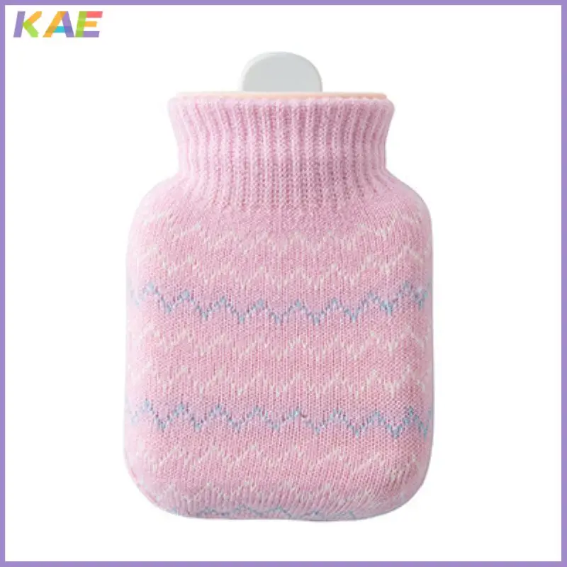 

Silicone Hot Water Bottle Water Warm Water Bag Warm Palace Hand Warmers Mini Portable Explosion-proof Plush Warm Baby Students