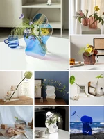 acrylic creative vase wedding desktop acrylic vases floral container decorative shop design wedding party office home decor