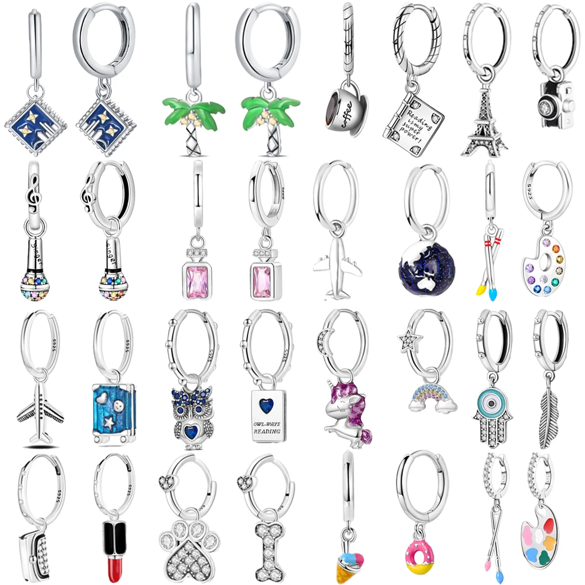 Новые оригинальные серьги из стерлингового серебра 925 пробы с единорогом губная