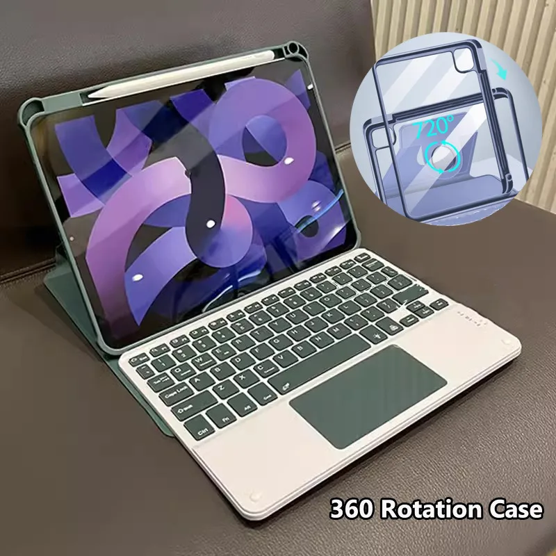 Клавиатура с чехлом для Lenovo Tab K11 2024 11 дюймов M11 B11 Xiaoxin Pad TB331FC 360 Вращающаяся