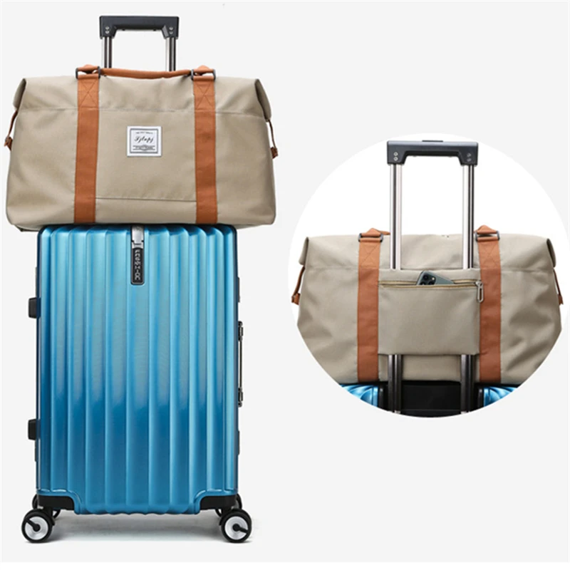 Вместительная дорожная сумка для женщин саквояж сумочка-тоут из ткани Оксфорд