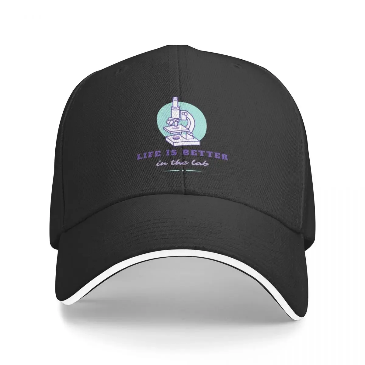 

Best Life Is Better In The Lab - Laboratory, PCR, Microbiology, DNA, Chemistry, Microscope Baseball Cap