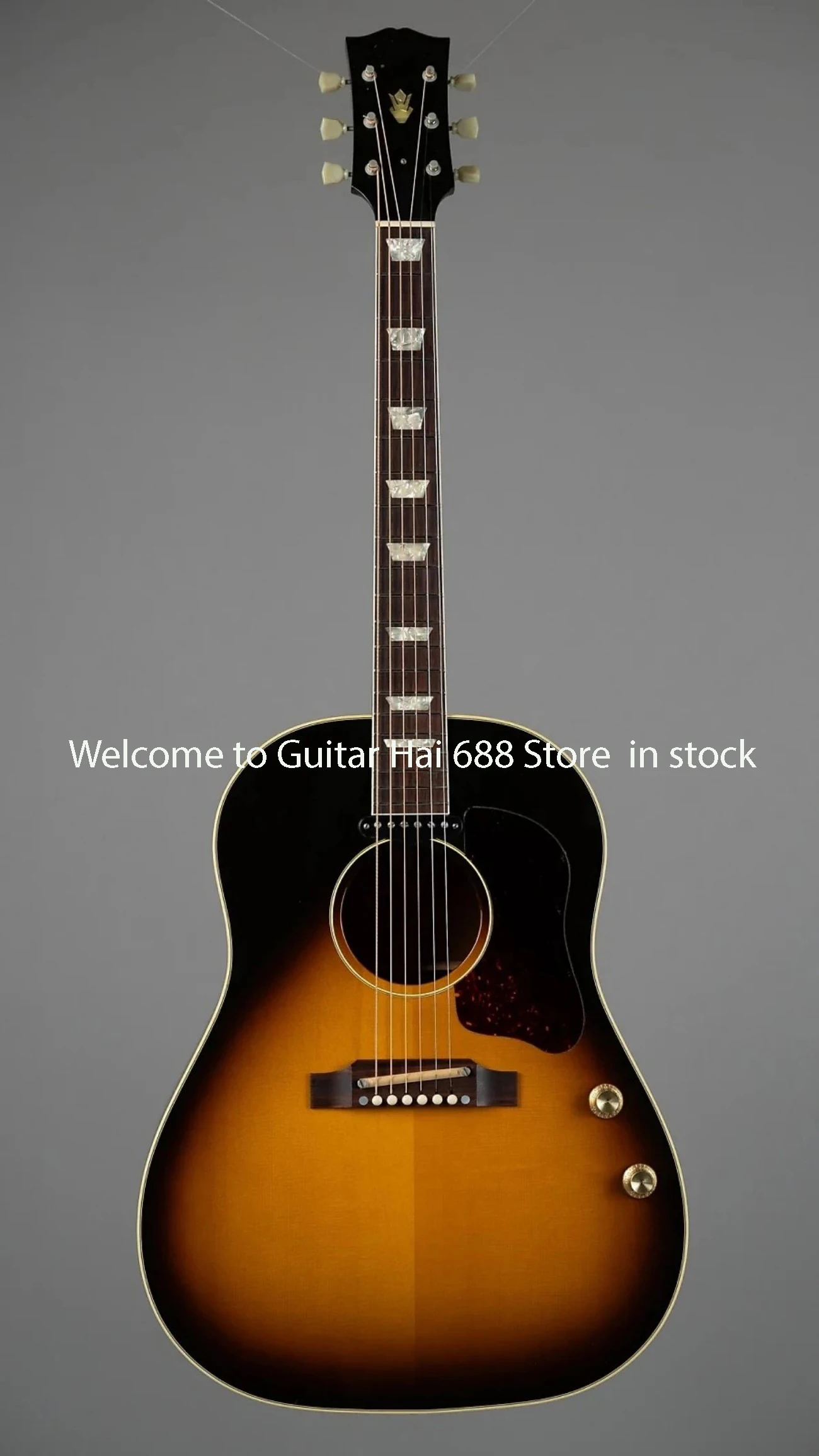 Гитара Custom Shop J-160 E 1996 - Vintage Sunburst, акустическая, винтажная, с эффектом солнечных бликов. # 5462899 (art.: 3920d8809636b) - 3920d8809636b