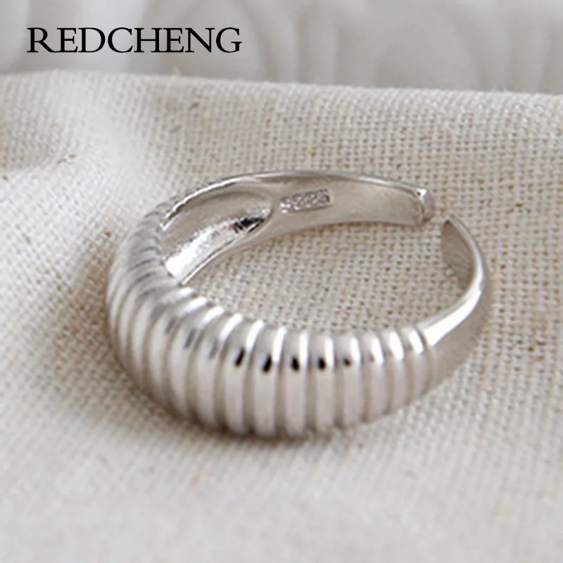 

Открытое серебряное кольцо REDCHENG в виде волны для женщин, винтажное креативное милое очаровательное нишевое дизайнерское ювелирное изделие...