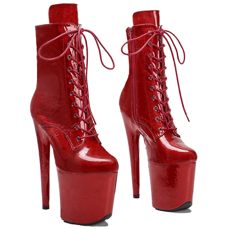 Leecabe 20CM/8inches Pu Upper   Pole dancing platform Pole Dance boots