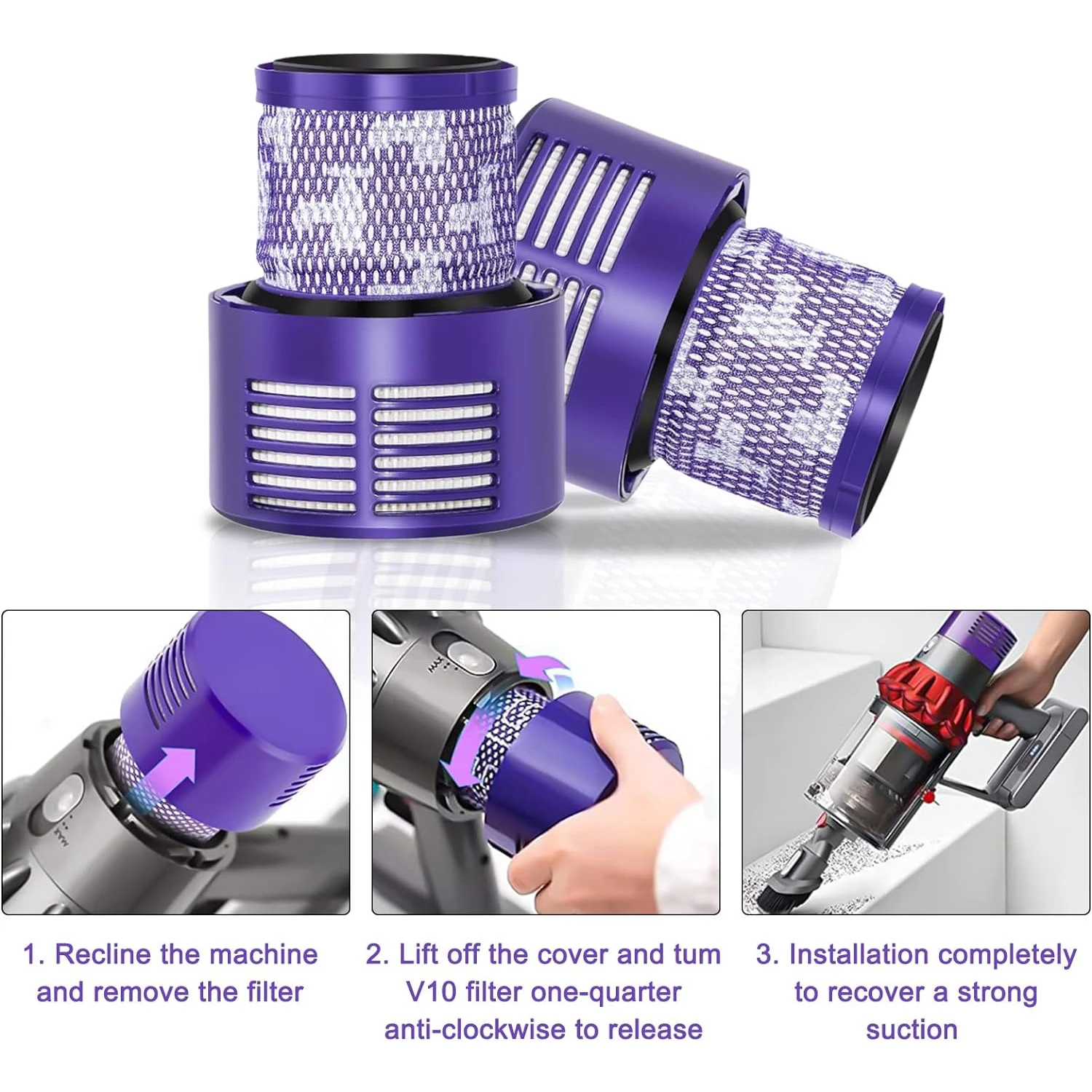 Сменные фильтры HEPA для Dyson Cyclone V10 Animal Absolute SV12V10 полностью чистая беспроводная