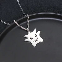 pok%c3%a9mon toys anime figures pikachu gengar cartoon necklace jewelry boys girls hip hop pendant sweater chain ditto necklace gifts