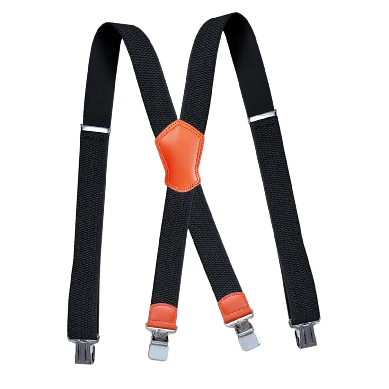 

Men's Suspender 3.8cm Wide Belt X Shaped Elastic Straps with 4 Gripper Clasps Adjustable Trousers Braces