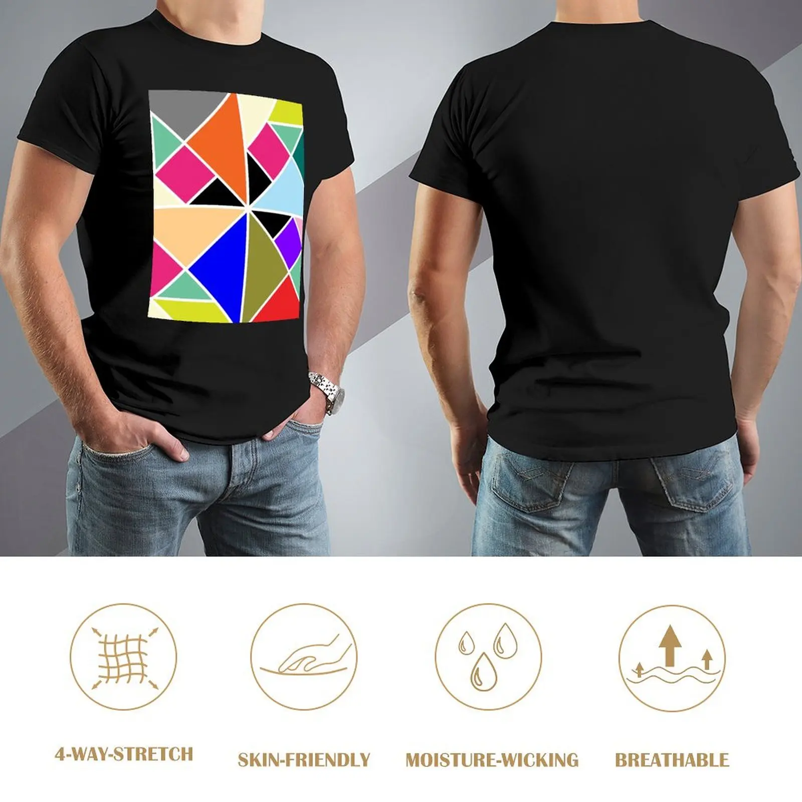 Футболка Tangram из семи предметов с повторяющейся головоломкой топы летняя одежда
