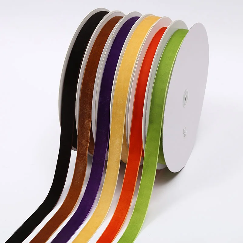 

10 ярдов, яркие односторонние флокированные ленты для нижнего белья