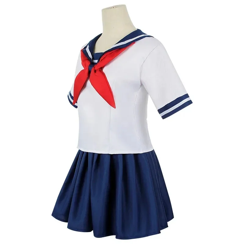 Фото Премиум костюм для косплея Аяно Айши из игры Yandere Simulator, аниме-униформа JK, морская футболка с юбкой, черный. №4