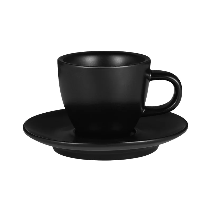 

80ml Mug Ceramic Coffee Cup and Saucer Professional Home Barista Latte Art Mug Exquisite Kitchen Accessorie