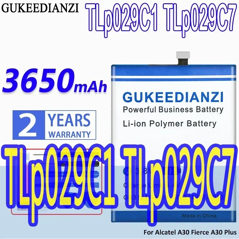 GUKEEDIANZI Новый аккумулятор 3650 мАч TLp029C1 TLp029C7 для Alcatel Fierce A30 Plus OT-5049S OT-5049Z OT-5049W