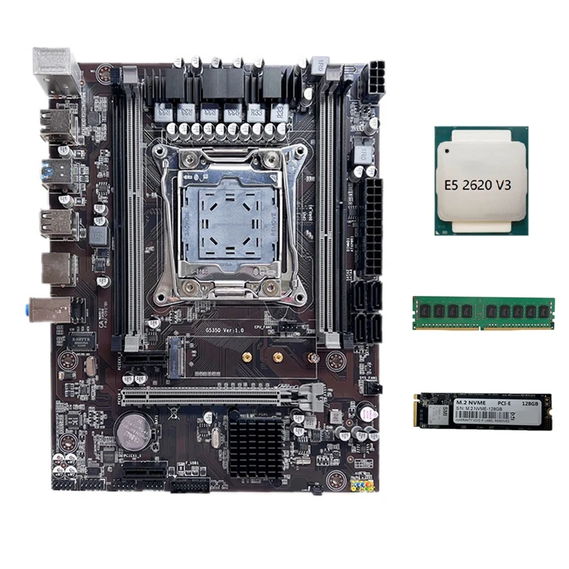 X99 Motherboard LGA2011-3 Computer Motherboard Support DDR4 RAM With E5 2620 V3 CPU+DDR4 4GB 2133Mhz RAM+M.2 SSD 128G images - 6