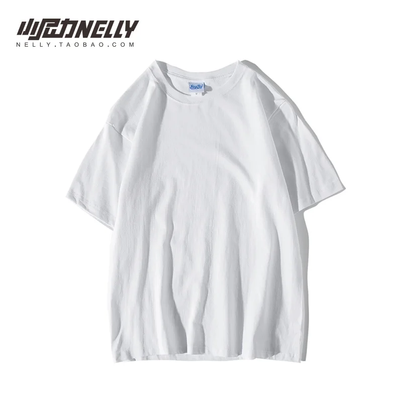 Nelly Versatile Cotton Solid Loose Short Sleeve T-shirt Men's And Women's Clothes |