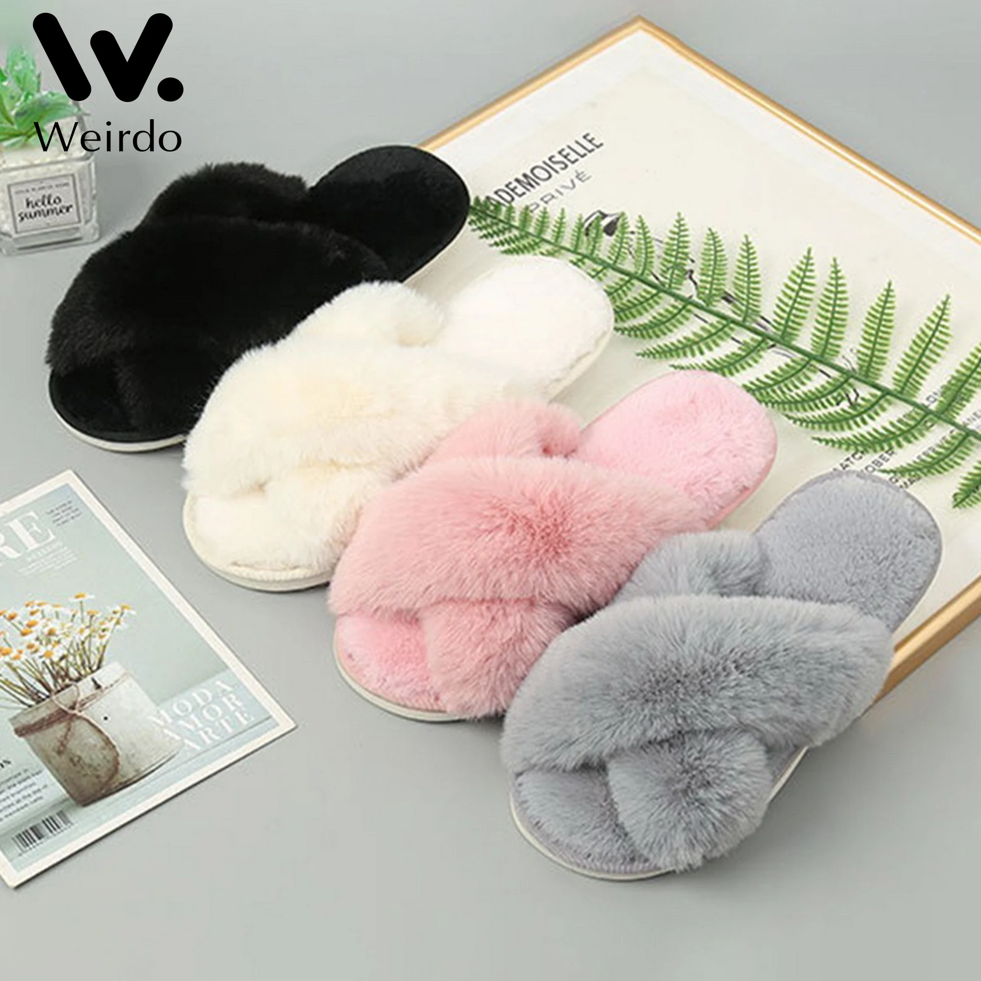 

Тапочки зимние с перекрестной шваброй хлопковые домашние теплые шерстяные тапочки женские высокие и низкие большие кролики